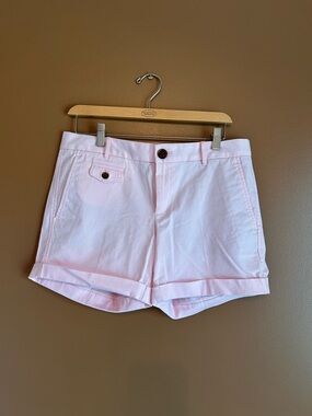 Banana Republic Light Pink Cuffed Cotton Shorts